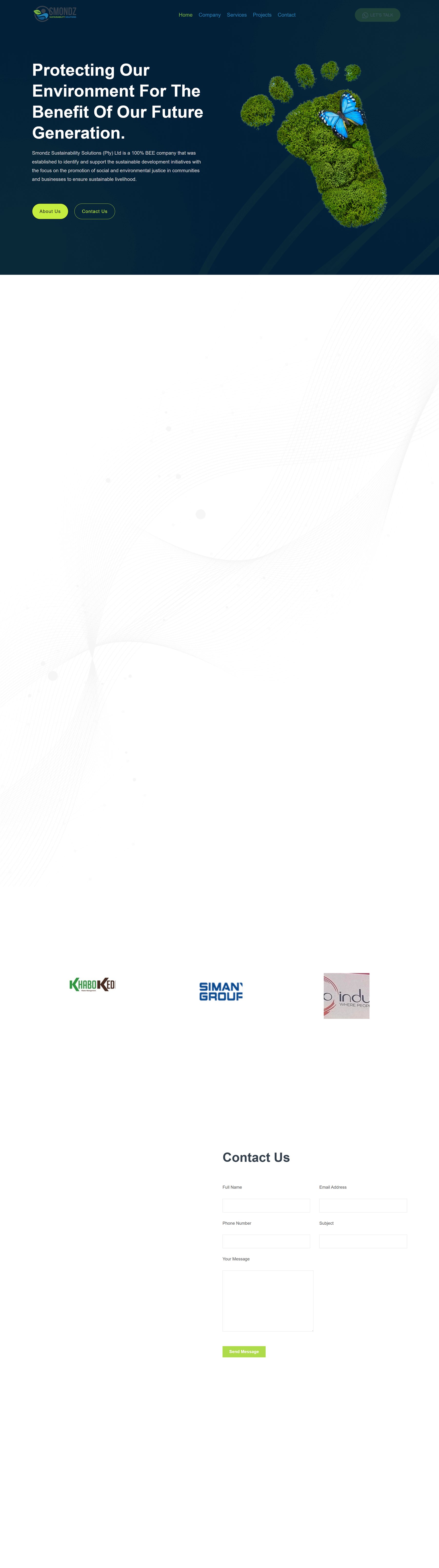 Smondz Sustainability website